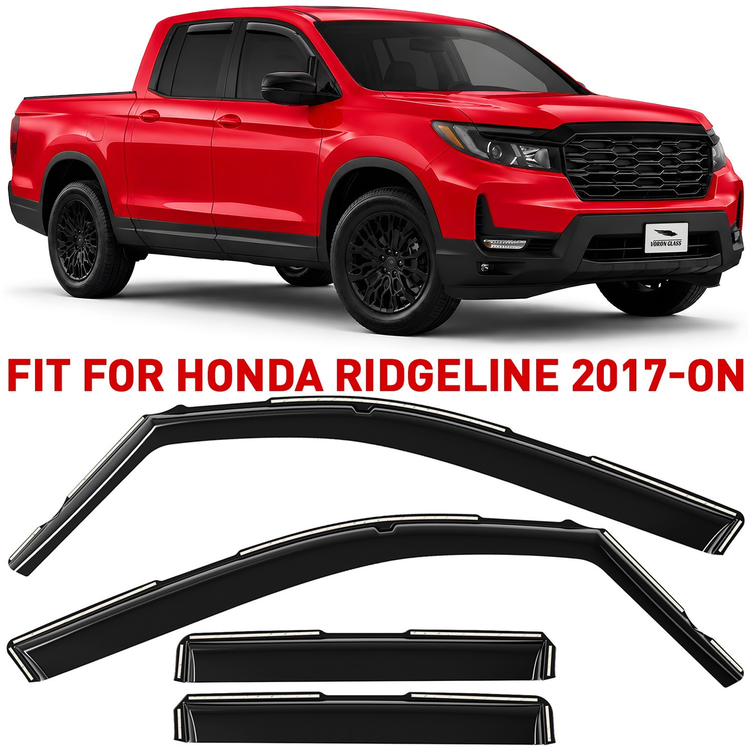 Rain Guards Vent Visors Shade for 2017-2026 Honda Ridgeline