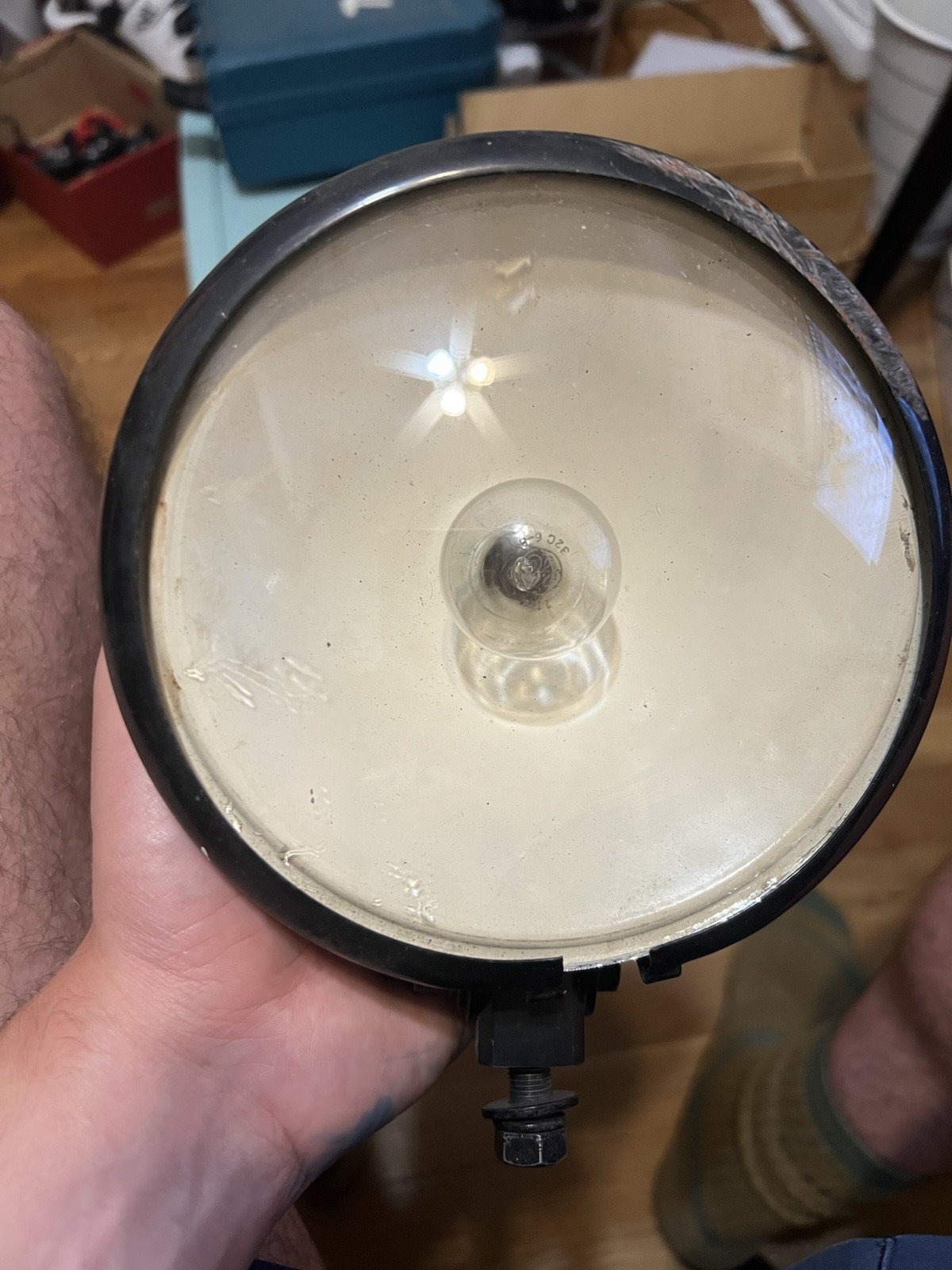 Vintage Bates 6 Inch Motorcycle Headlight