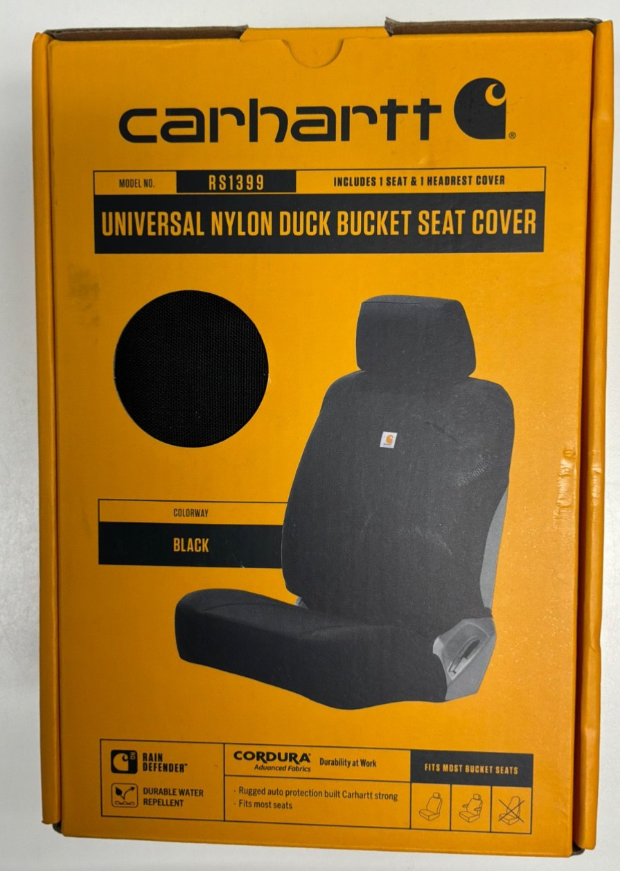 Carhartt Universal Nylon Duck Bucket Seat Cover RS1399 - Black
