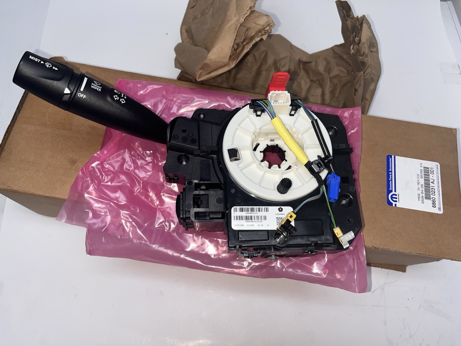 68600231AJ Genuine Mopar Clockspring SCCM Turn Signal Switch 2025-2026 Ram