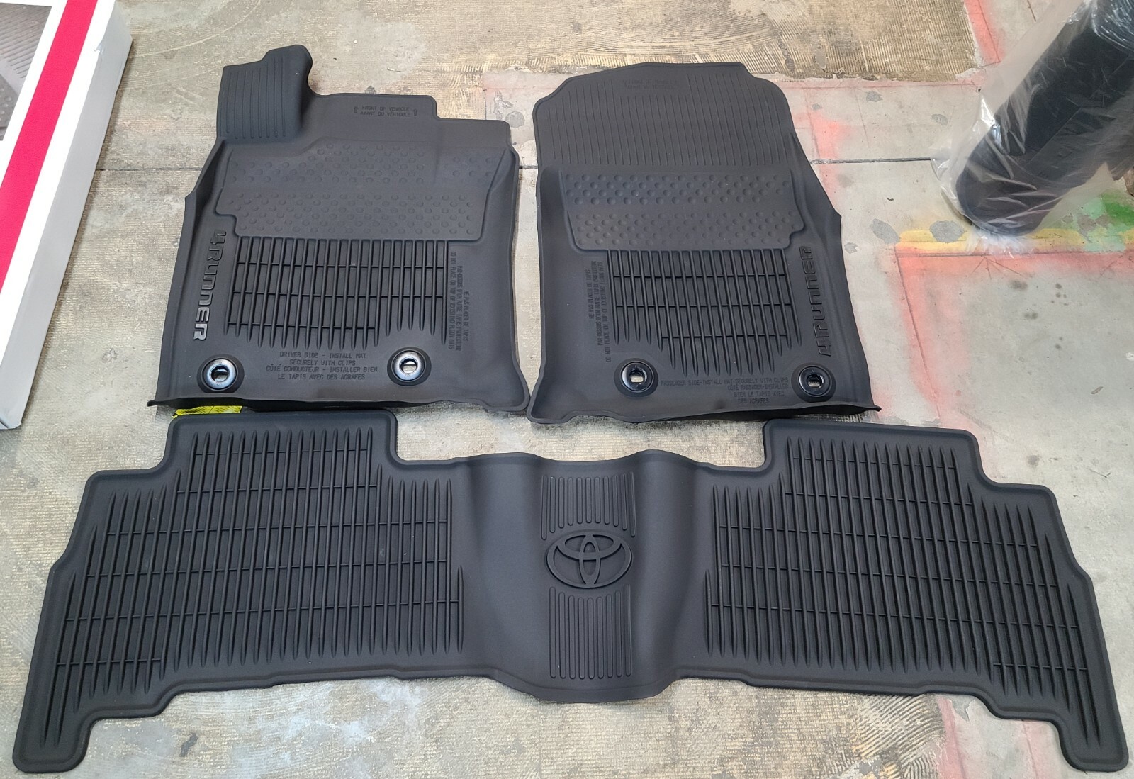 2013 - 2024 TOYOTA 4RUNNER OEM ALL WEATHER FLOOR LINERS PT908-89160-02