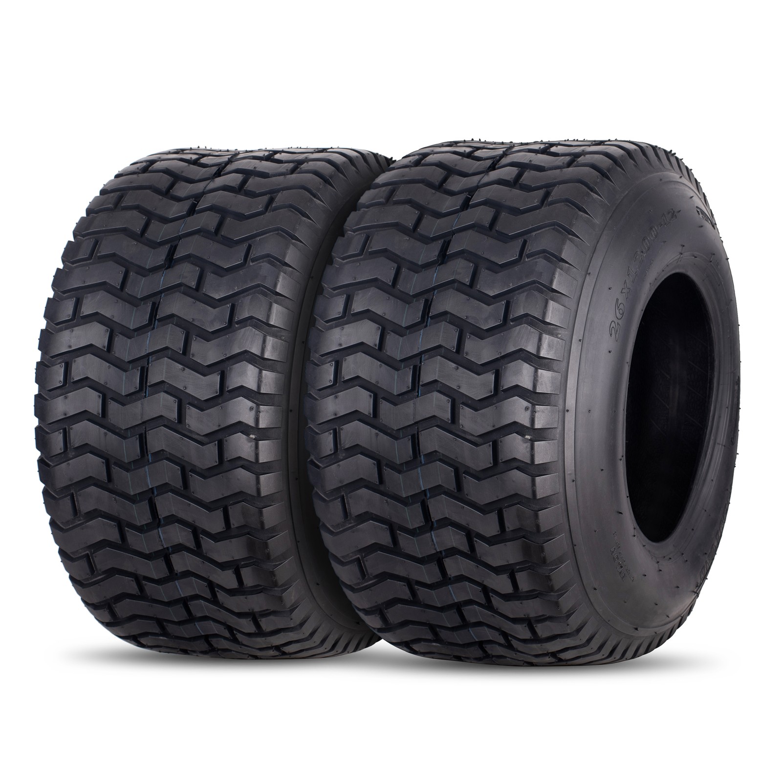 Deestone 26x12.00-12 D265 Lawn & Grass Tire -109A3 - 6 Ply T/L (Set of 2 Tires)