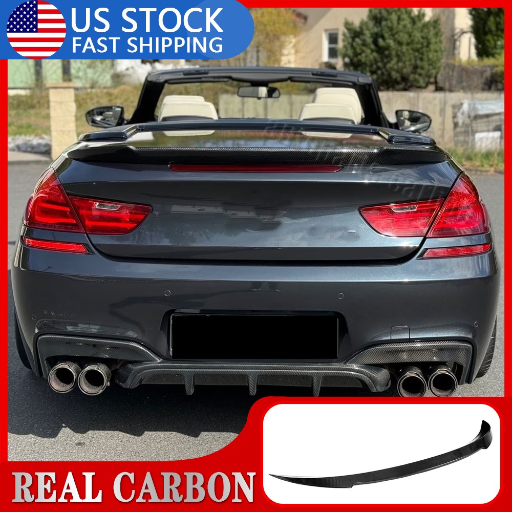 For BMW F12 640i 650i M6 CONVERTIBLE 2012+ REAL CARBON FIBER TRUNK SPOILER WING