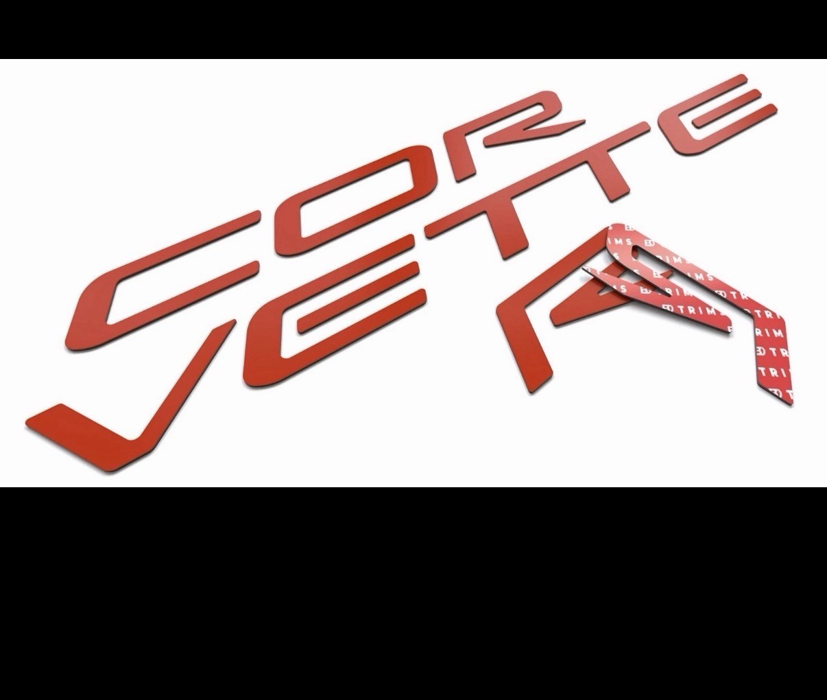 Front Bumper Plastic Letters Inserts for Chevrolet Corvette C5 1997-2004