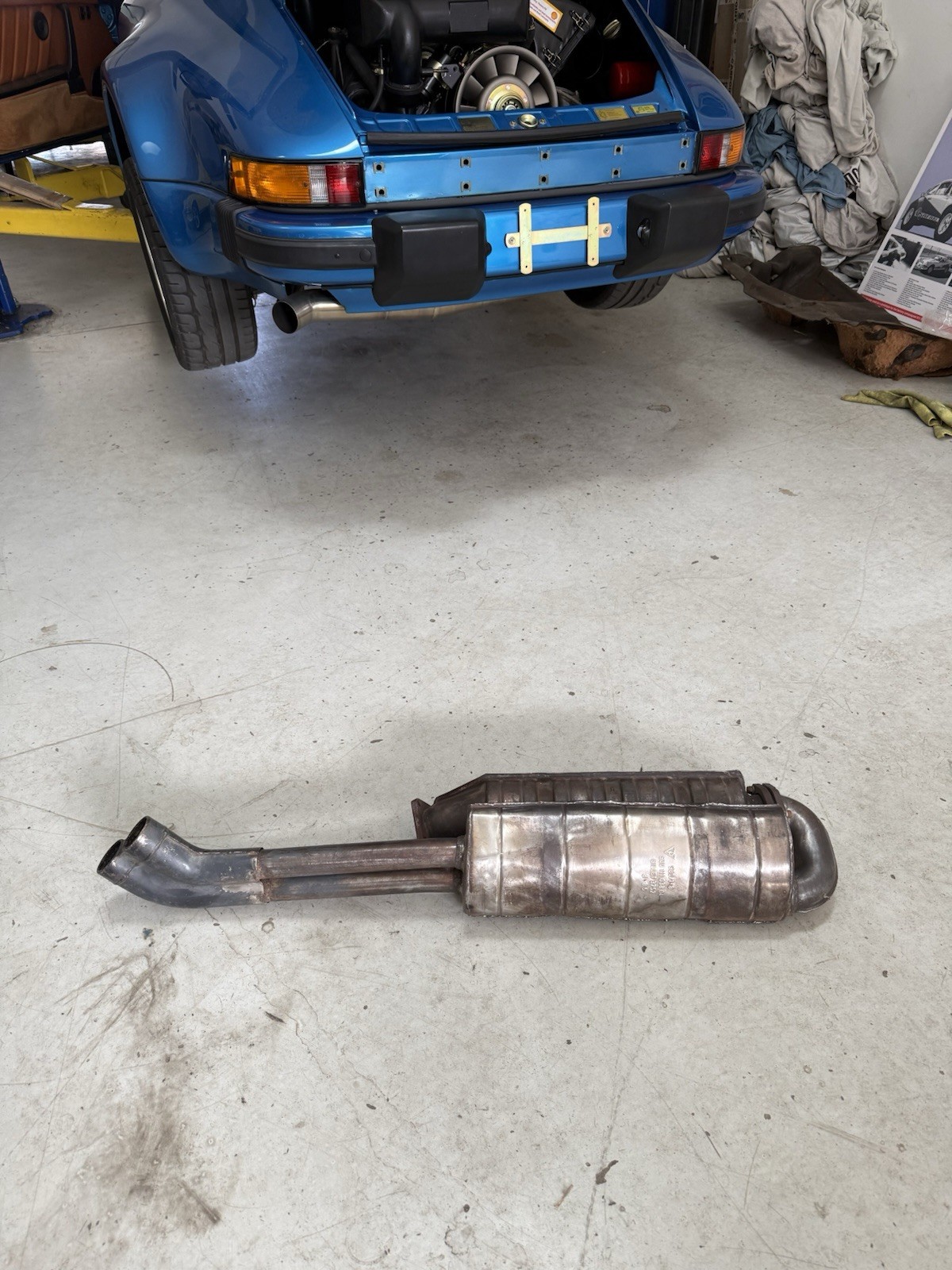 Porsche 930 Turbo Exhaust System 1986 - 1989 Muffler Catalytic Converter