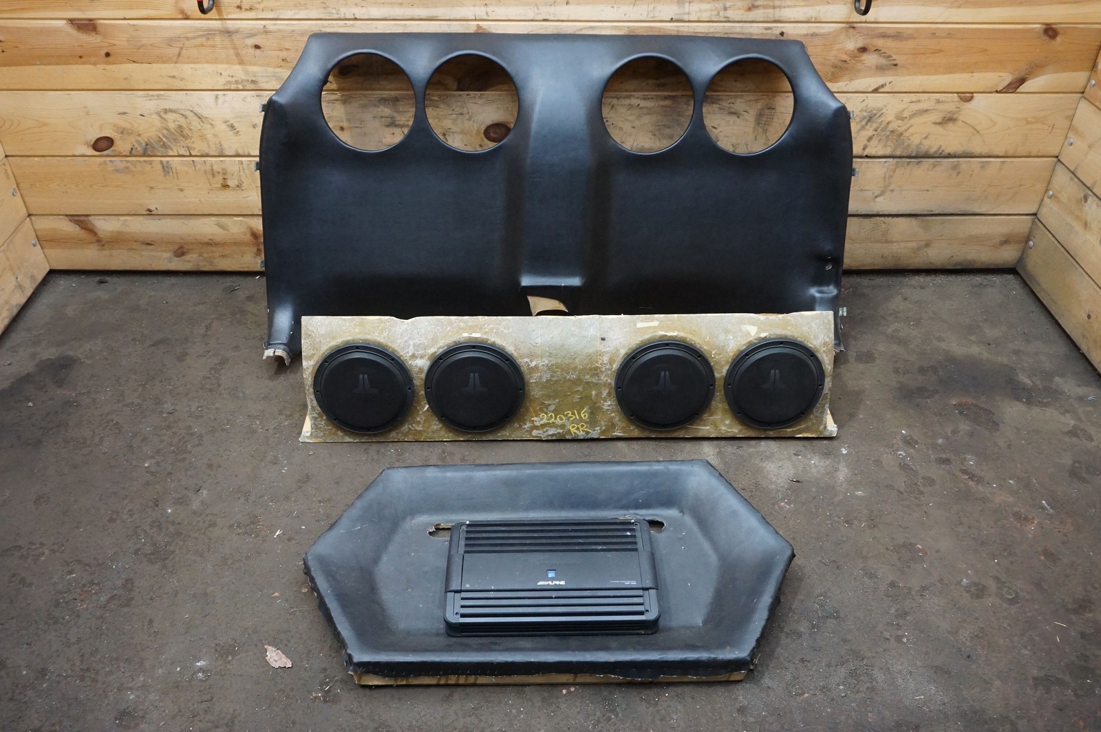 Rear Fiberglass Subwoofer w/Leather Surround Trim Honda Acura NSX 1991-2005