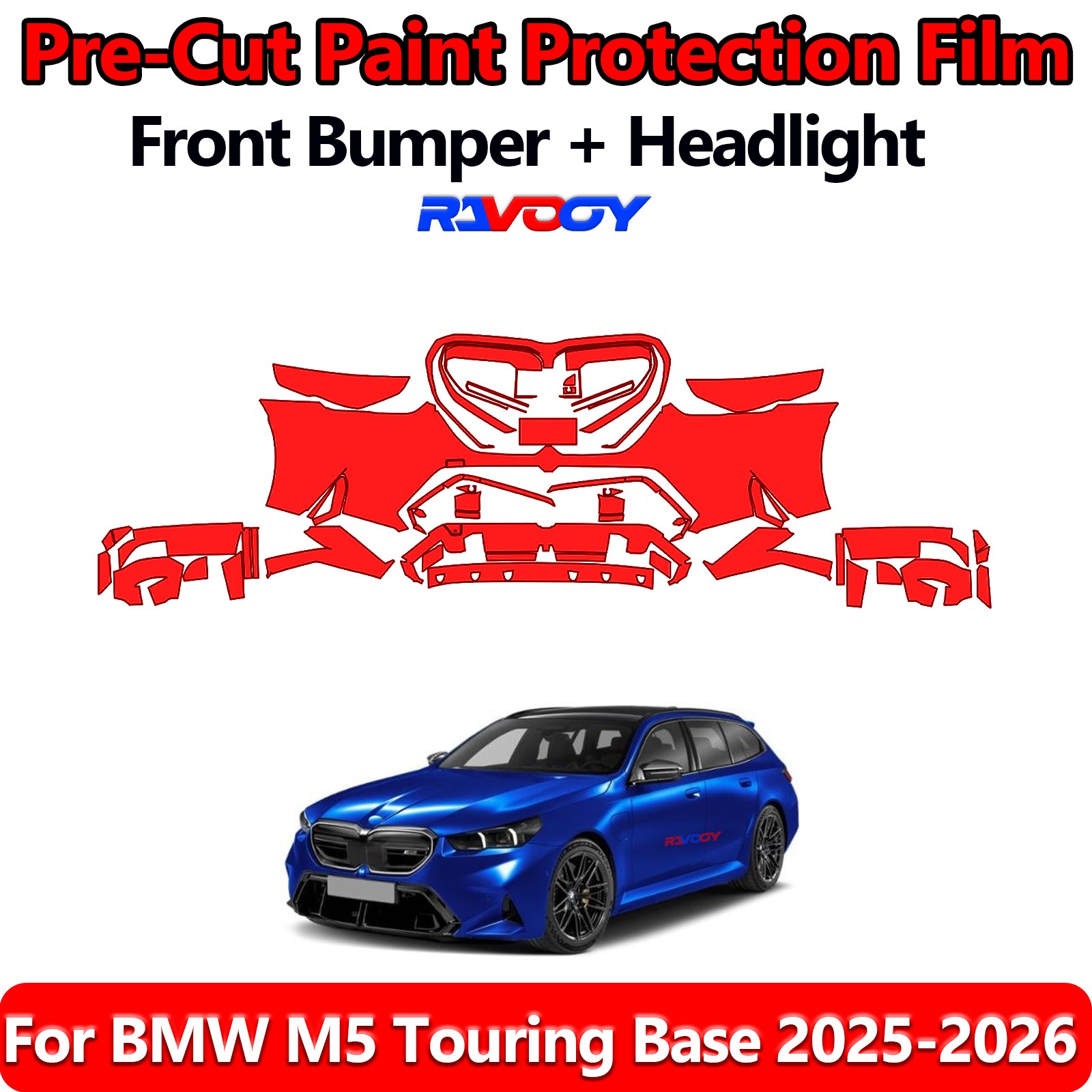 8.5Mil PreCut Front Bumper PPF Kit Film For BMW M5 Touring Base 2025-2026
