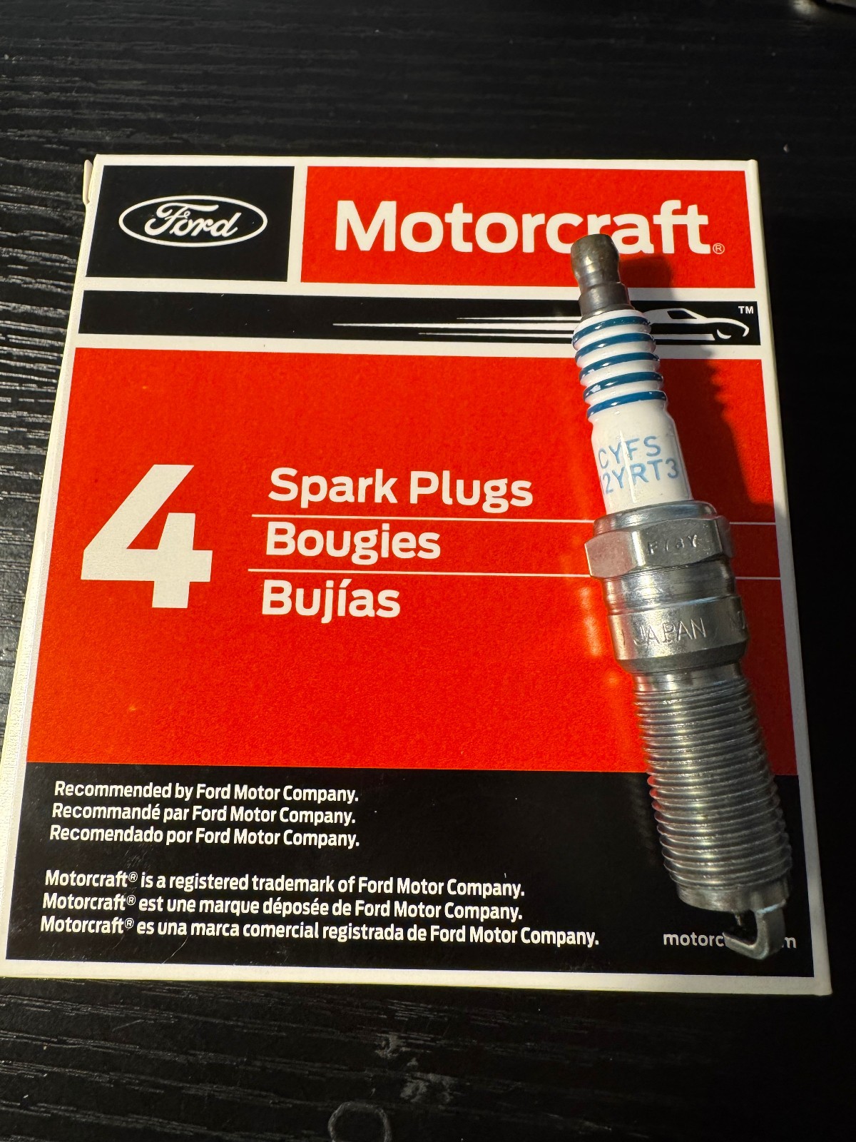 Set of 6 OEM Motorcraft SP594 Ford CYFS12YRT3 Spark Plugs Replaces SP542 SP578
