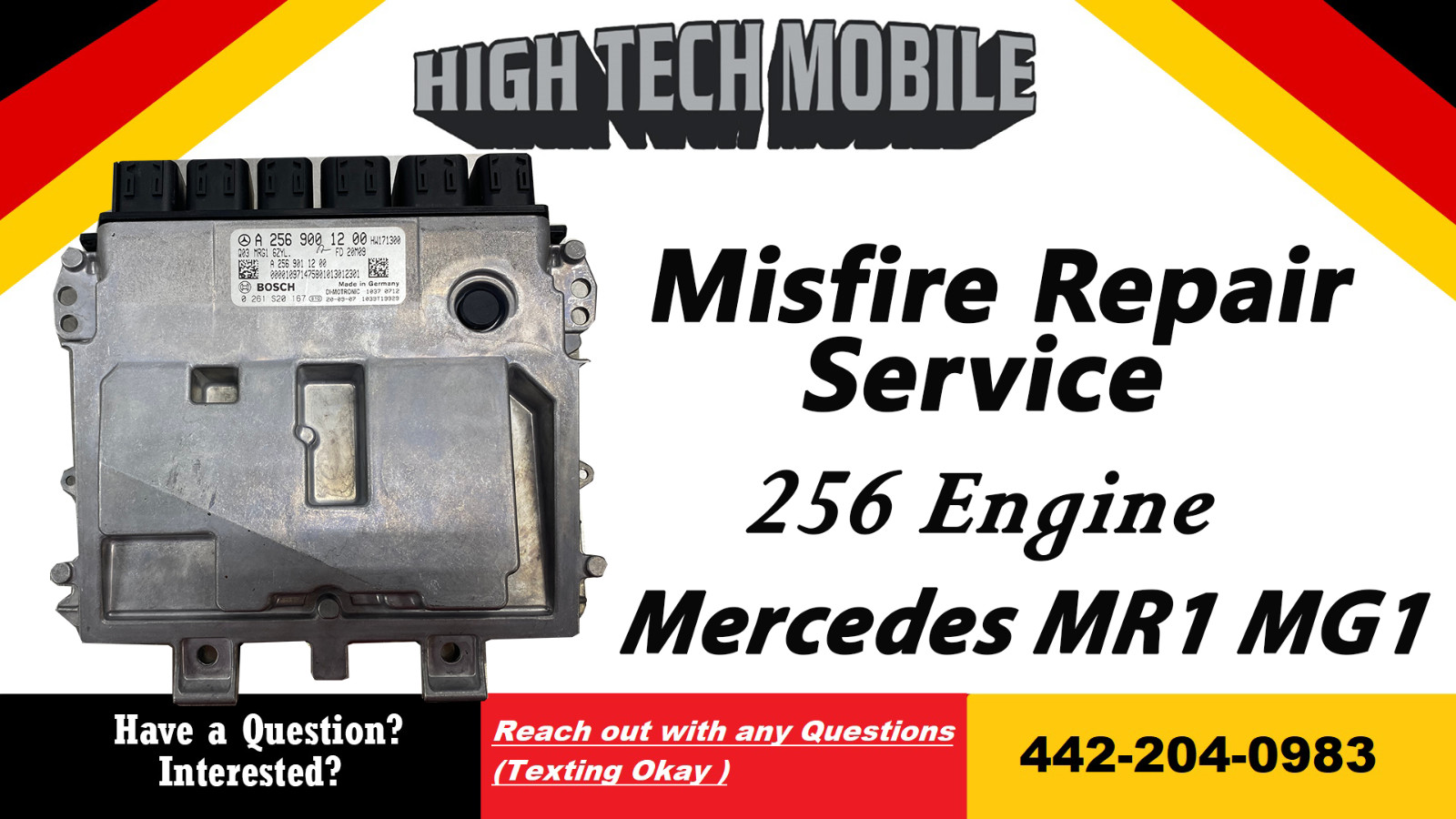 Mercedes Benz 256 Engine Computer Repair Service for Misfiring 256-900-1200