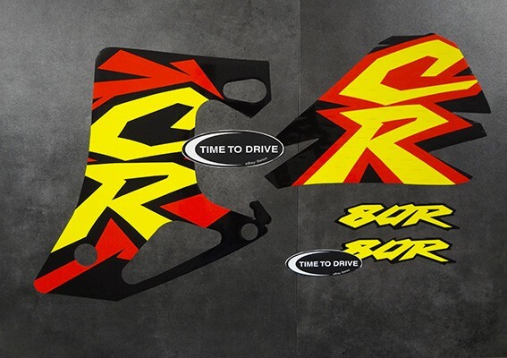 1996 96' CR80r 4pc Decals Stickers Graphic Shroud Swingarm MX CR 80r dirtbike