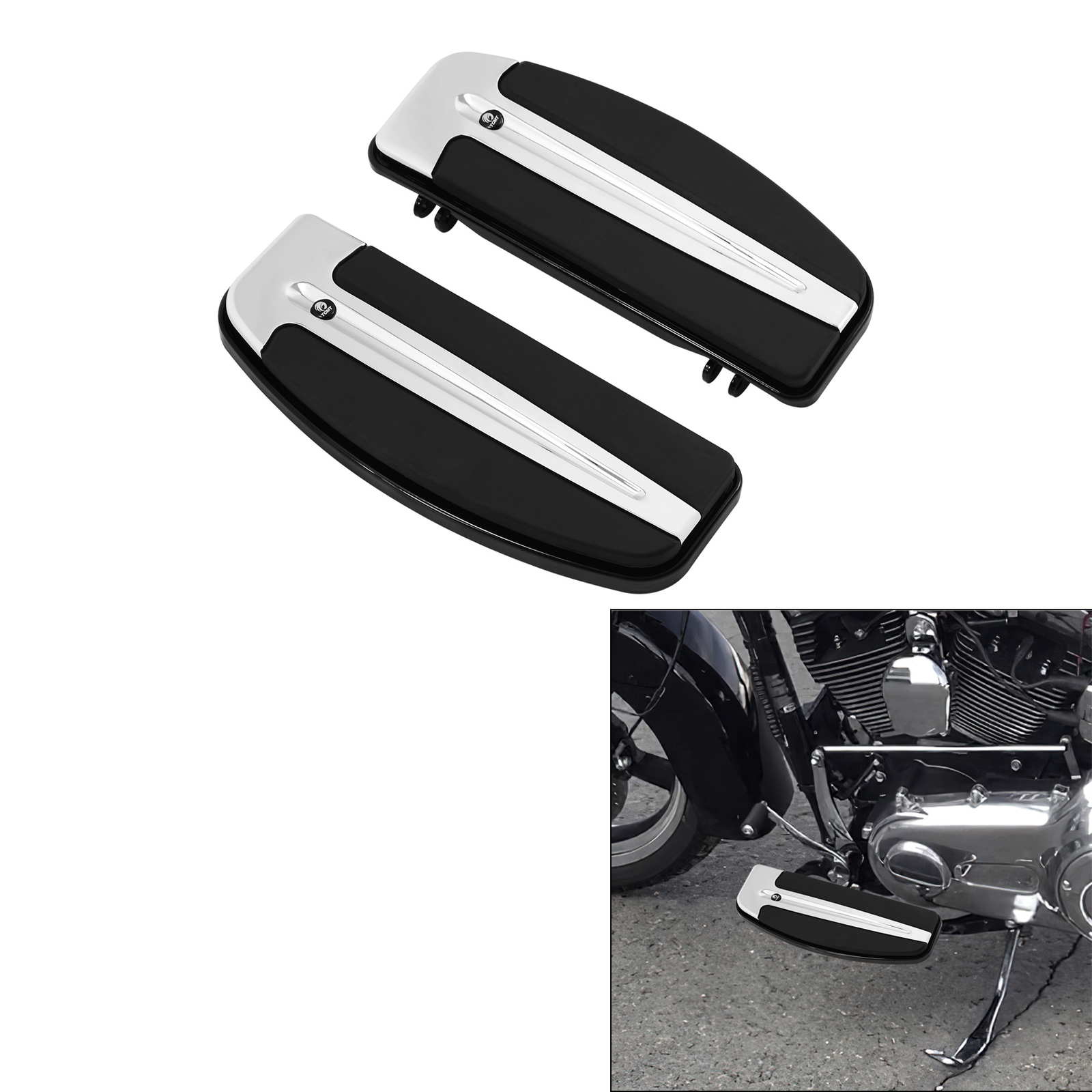 Rider Footboard Floorboard Fit For Harley FLD Softail FL 1986-2017 Slipstream