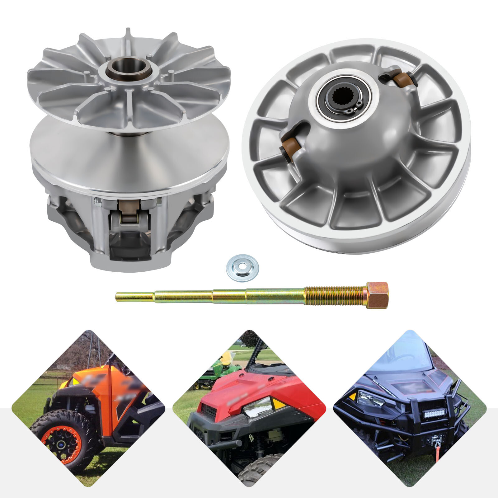 For 14-19 Polaris Ranger 900 XP Primary + Upgraded Secondary Clutch Drive Set