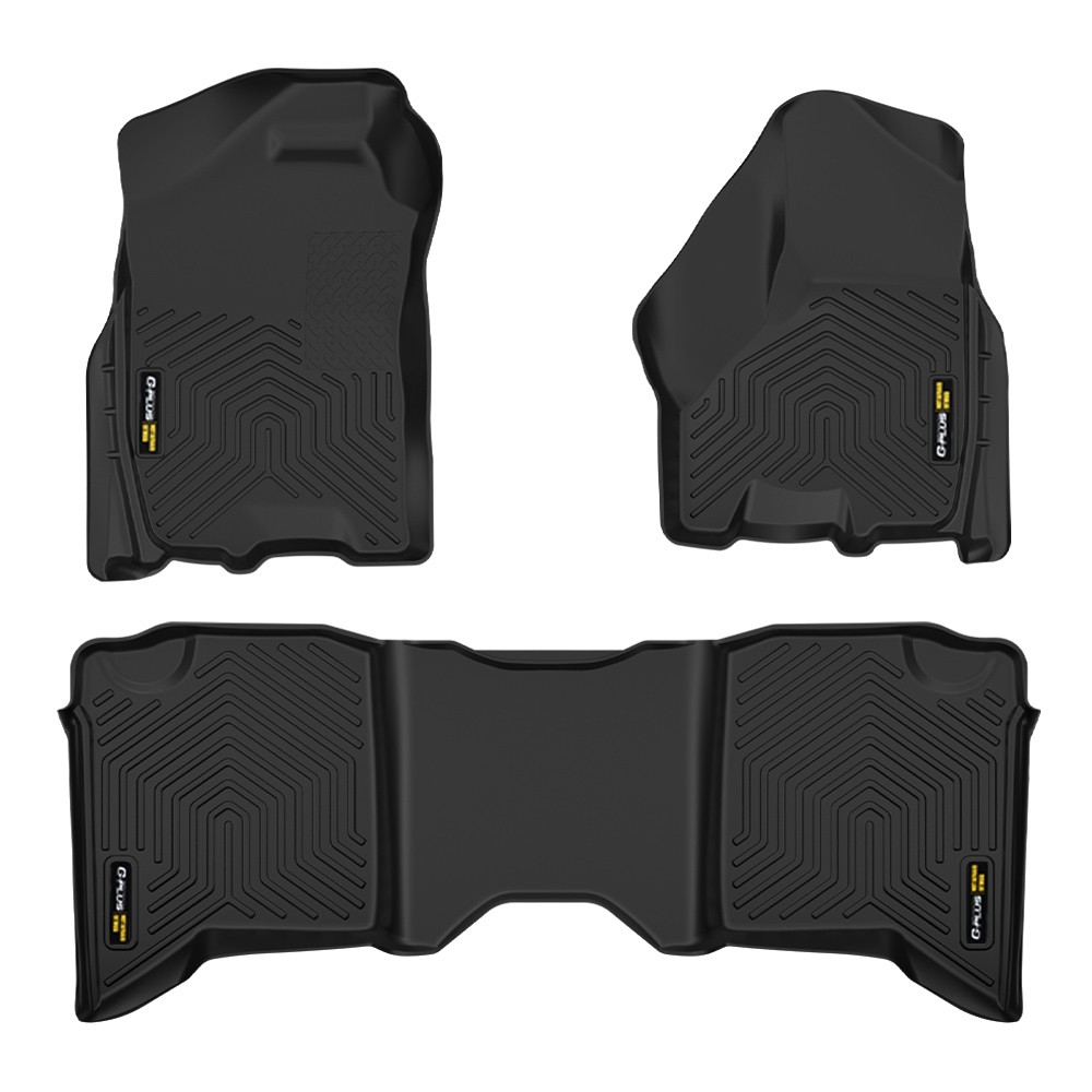 TPE Floor Mats Fit For 2009-2018 Dodge Ram 1500 2500 3500 Crew Cab All Weather