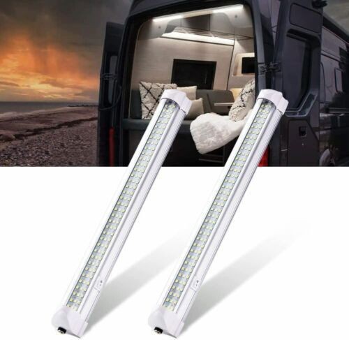 2X 108LEDs Camper Cargo Interior Light Bar RV Trailer Ceiling Lamp Car Boat 12V