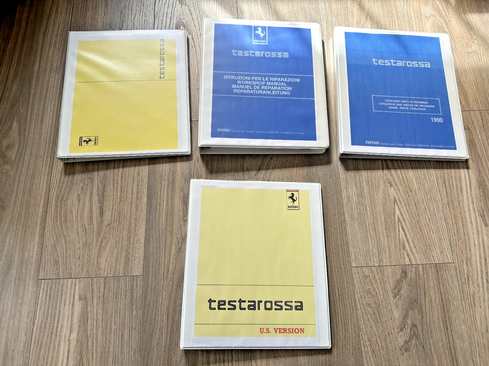 Ferrari Testarossa Service Workshop Manual Parts Catalog Owners Manual 1984-90