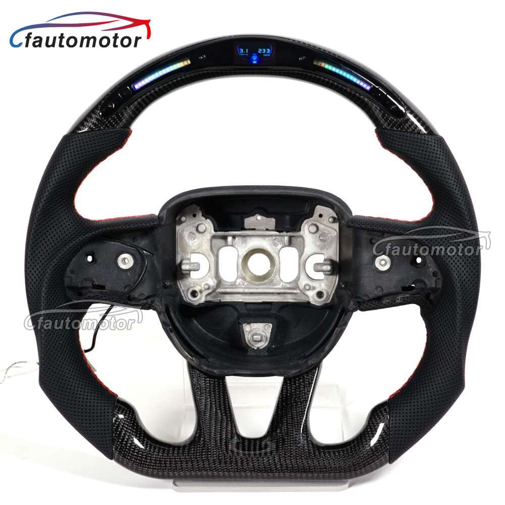 Colored LED Carbon Fiber Steering Wheel Fit Dodge Challenger Charger Durango 15+