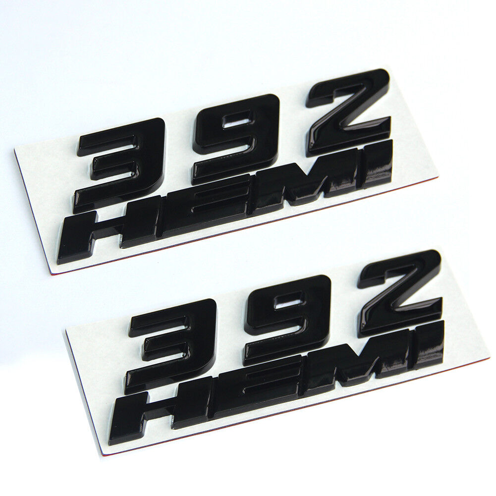 2x 392 Emblem Badge decal 3D for 392 Fender Badge Glossy Black  A1 Genuine Parts