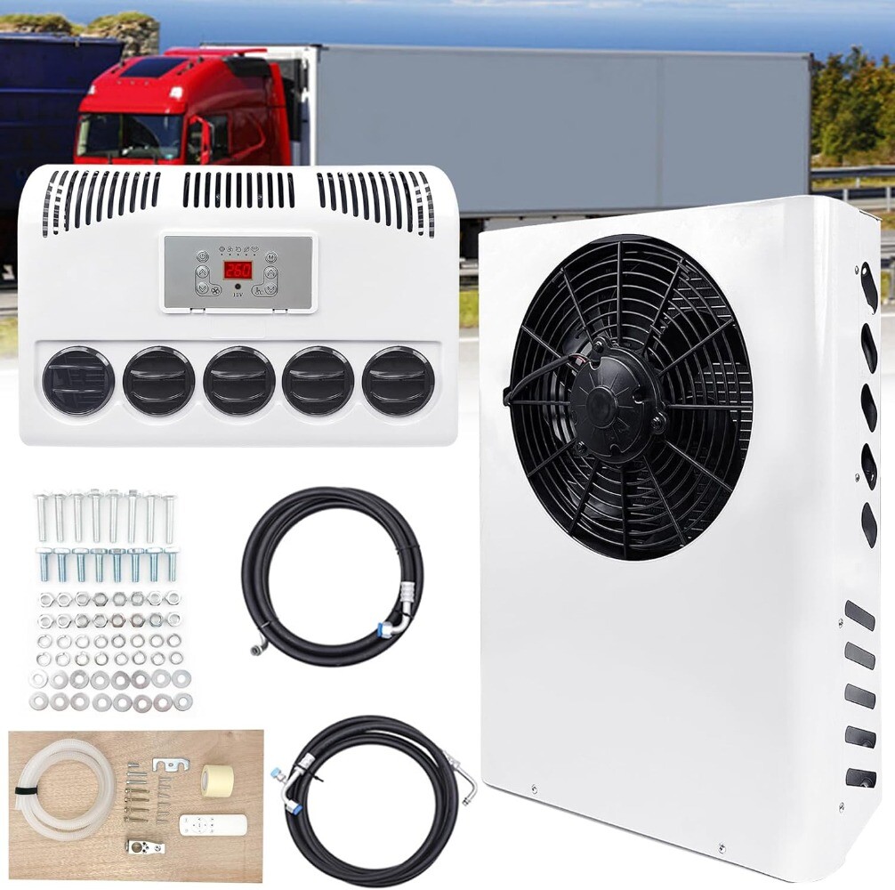 12V 11000 BTU  Truck Air Conditioner Split Car Cab RV AC Unit Fit Bus Caravan