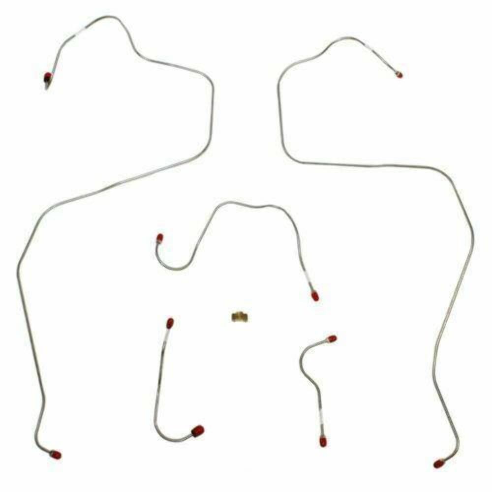 For 1968-69 AMC AMX Front Brake Line Kit Standard Drum Brake 5 Pieces JKT6802OM