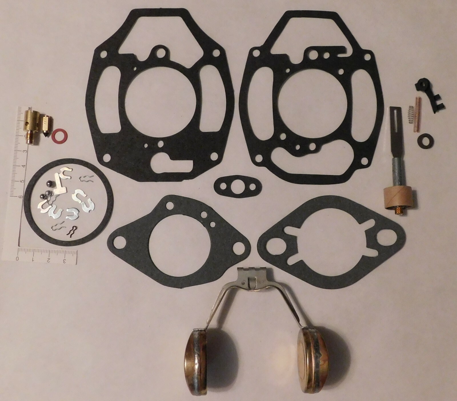 1B Rochester 1932-62 Carburetor Rebuild Kit Brass Float Chev Pont 216 235   