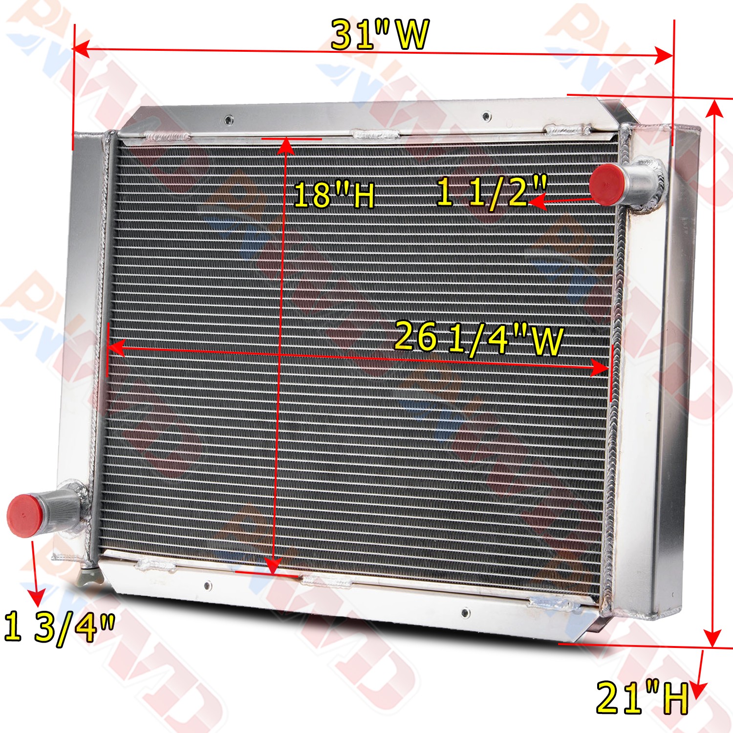 Aluminum 2 Row Airboat Radiator 31\'\'W x 21\'\'H Overall Size Water-cooled 209000 Aluminum 2 Row Airboat Radiator 31\'\'W x 21\'\'H Overall Size Water-cooled 209000
