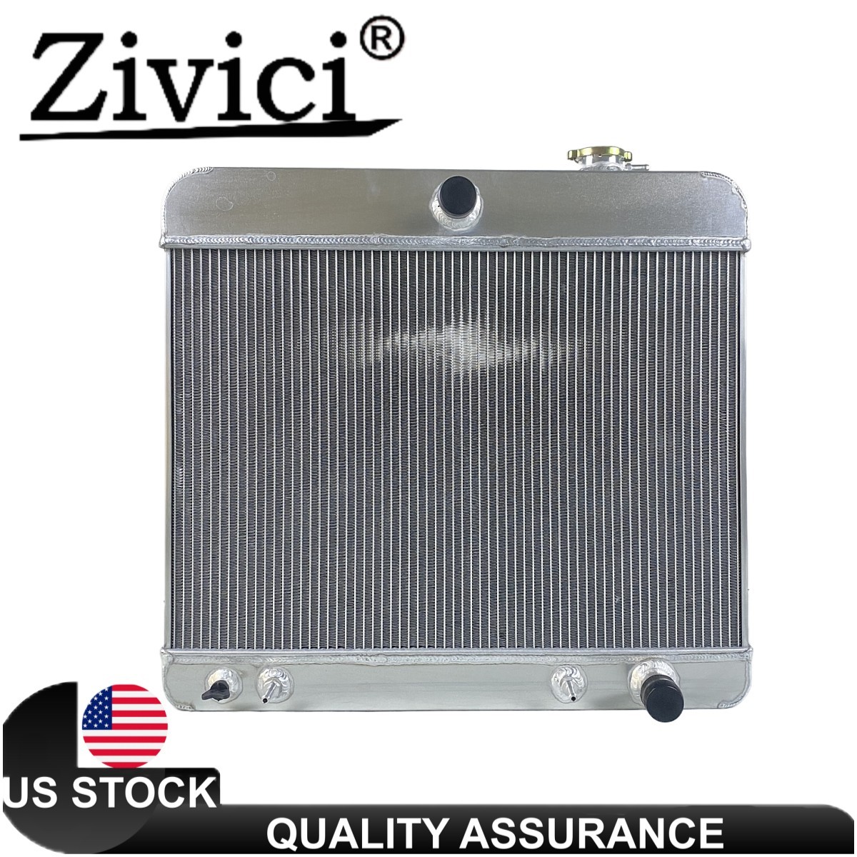 Fit 1965-1966 GMC 1000/1500 5.0L V6 1965 1966 Full Aluminum Cooling Radiator