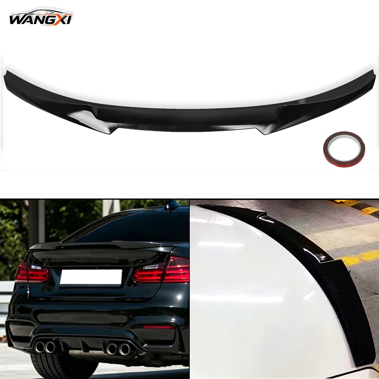 Fits 07-13 BMW 328i 335i 325i Glossy Black Coupe E92 Rear Trunk Spoiler M4 Style