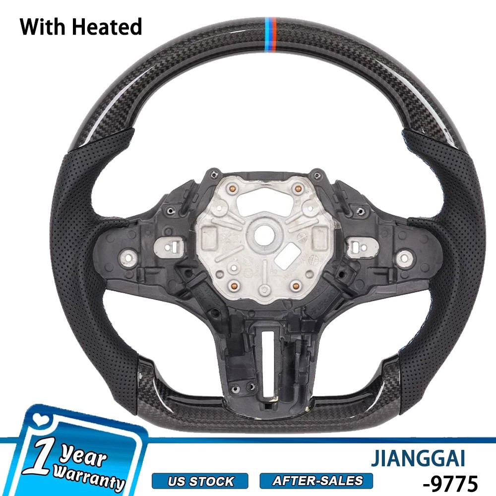 Real Carbon Fiber Flat Steering Wheel Heated For BMW G20 G22 G29 G80 M4 F40 F44 Real Carbon Fiber Flat Steering Wheel Heated For BMW G20 G22 G29 G80 M4 F40 F44