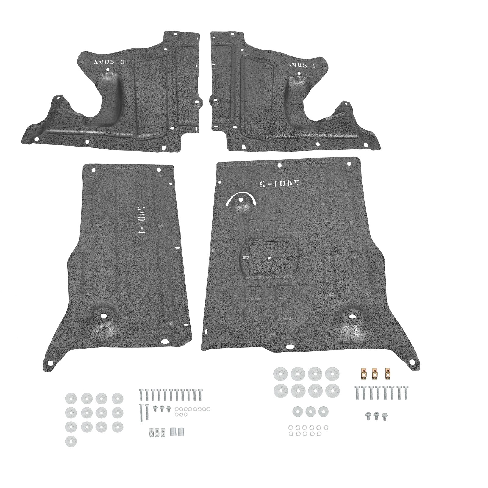 2Psc Metal Engine Splash Shield Guard For 2017-2025 Tesla Model 3&Y Skid Plate