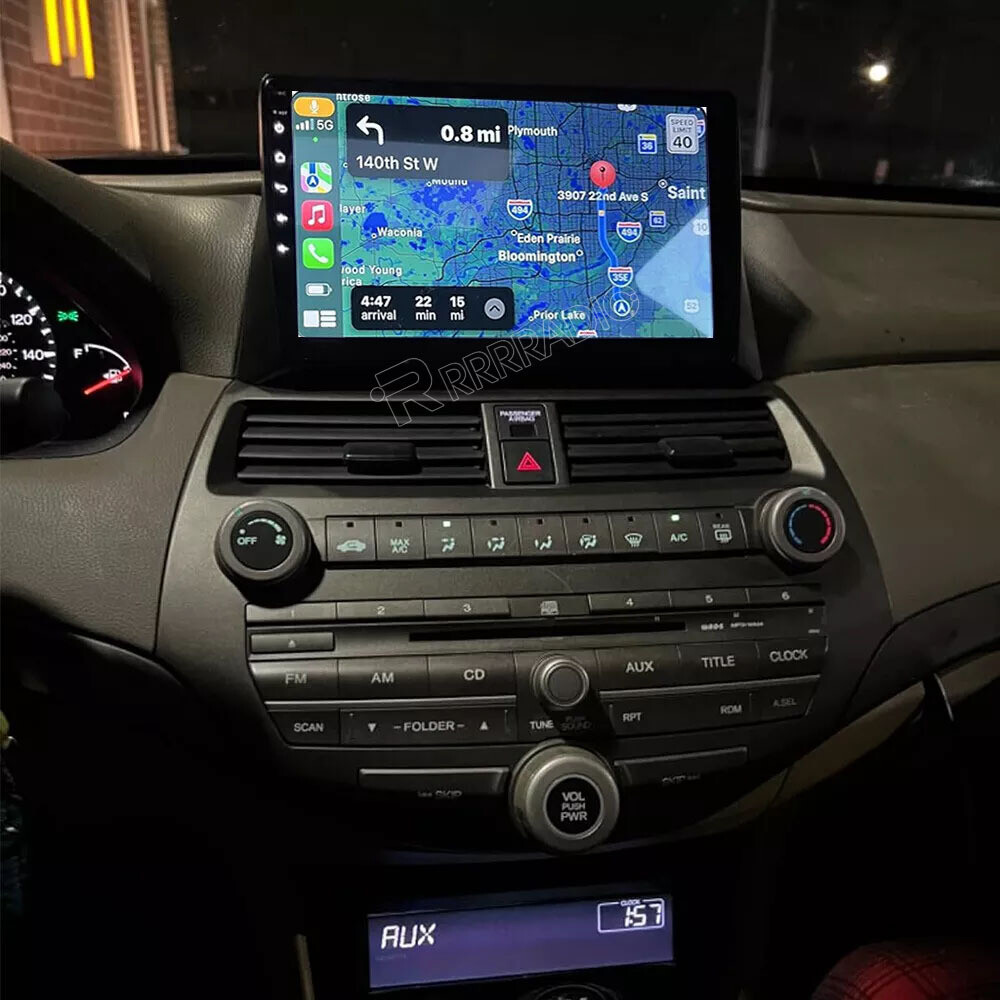 FOR HONDA ACCORD 2008-2012 ANDROID AUTO APPLE CARPLAY CAR STEREO GPS NAVI RADIO