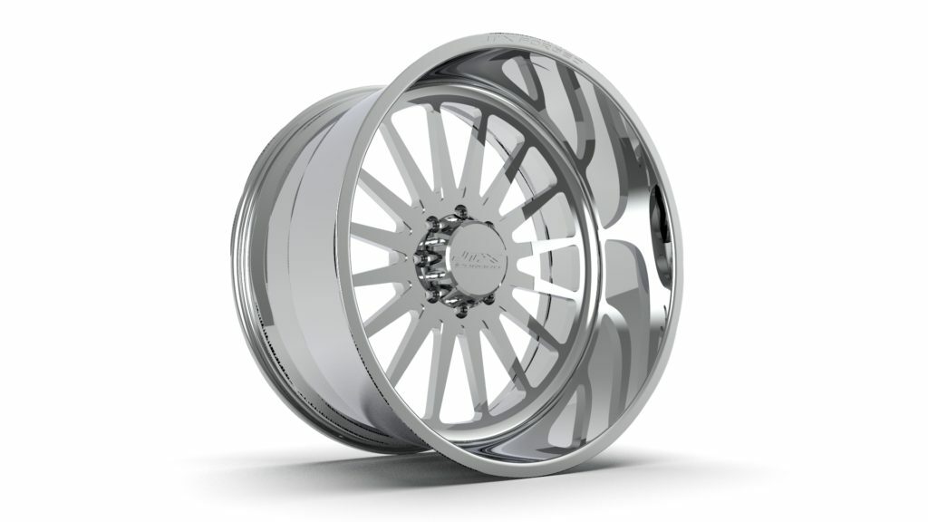 (4) 24x12 JTX Forged Polished Silencer Wheels For Chevy GMC Ford Dodge Toyota