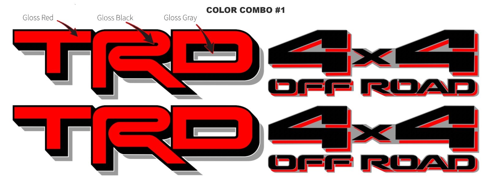 TRD 4X4 Off Road New Style 2022+ Bed Decals Stickers, Fits Toyota Tundra