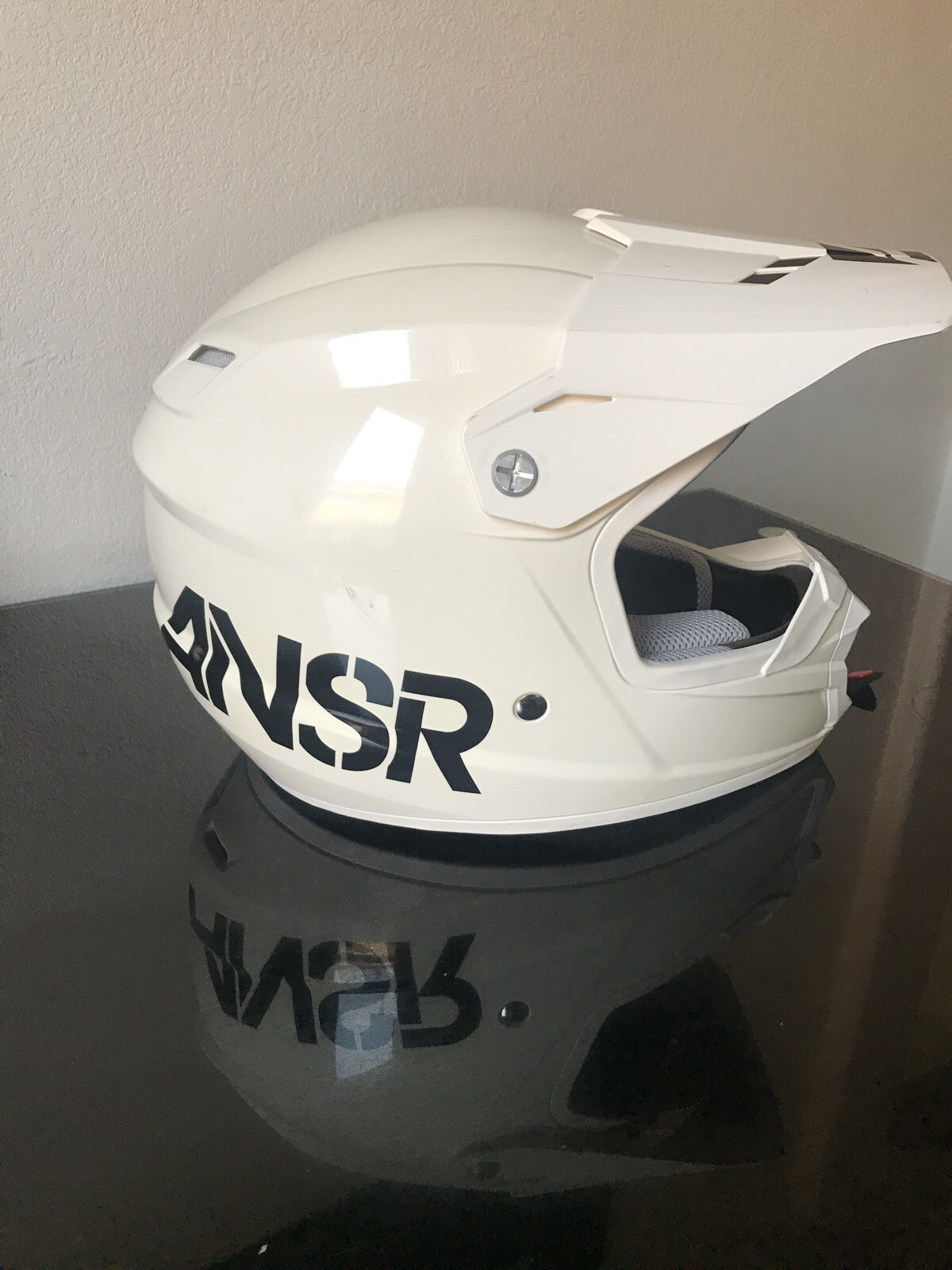 ANSR SNX 1.0 Helmet Youth Medium, White Motor cross, Dirt Bike Riding Helmet