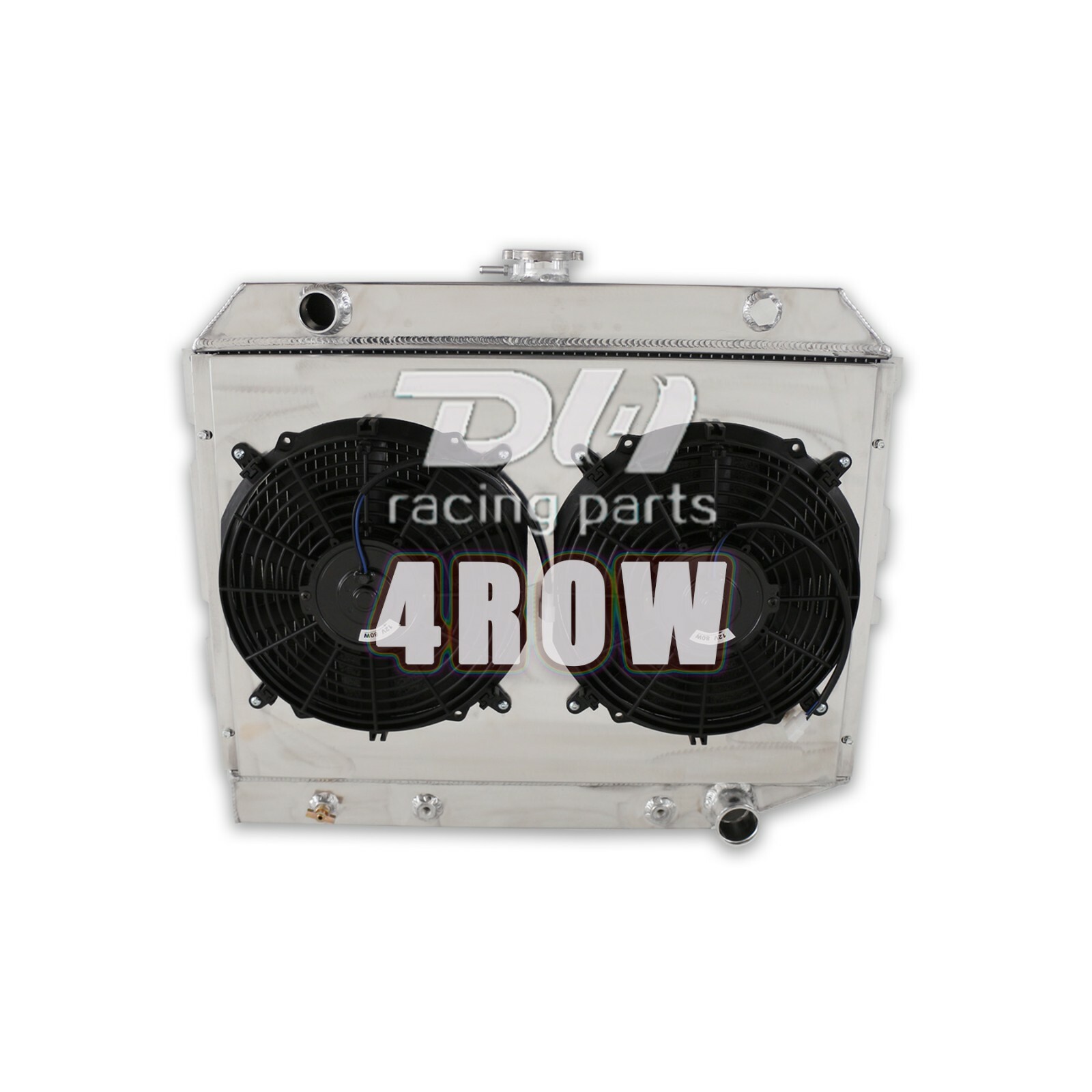 For 1968-74 Dodge Charger Mopar Cars Small Block 4Row Alu Radiator+Shroud+12\