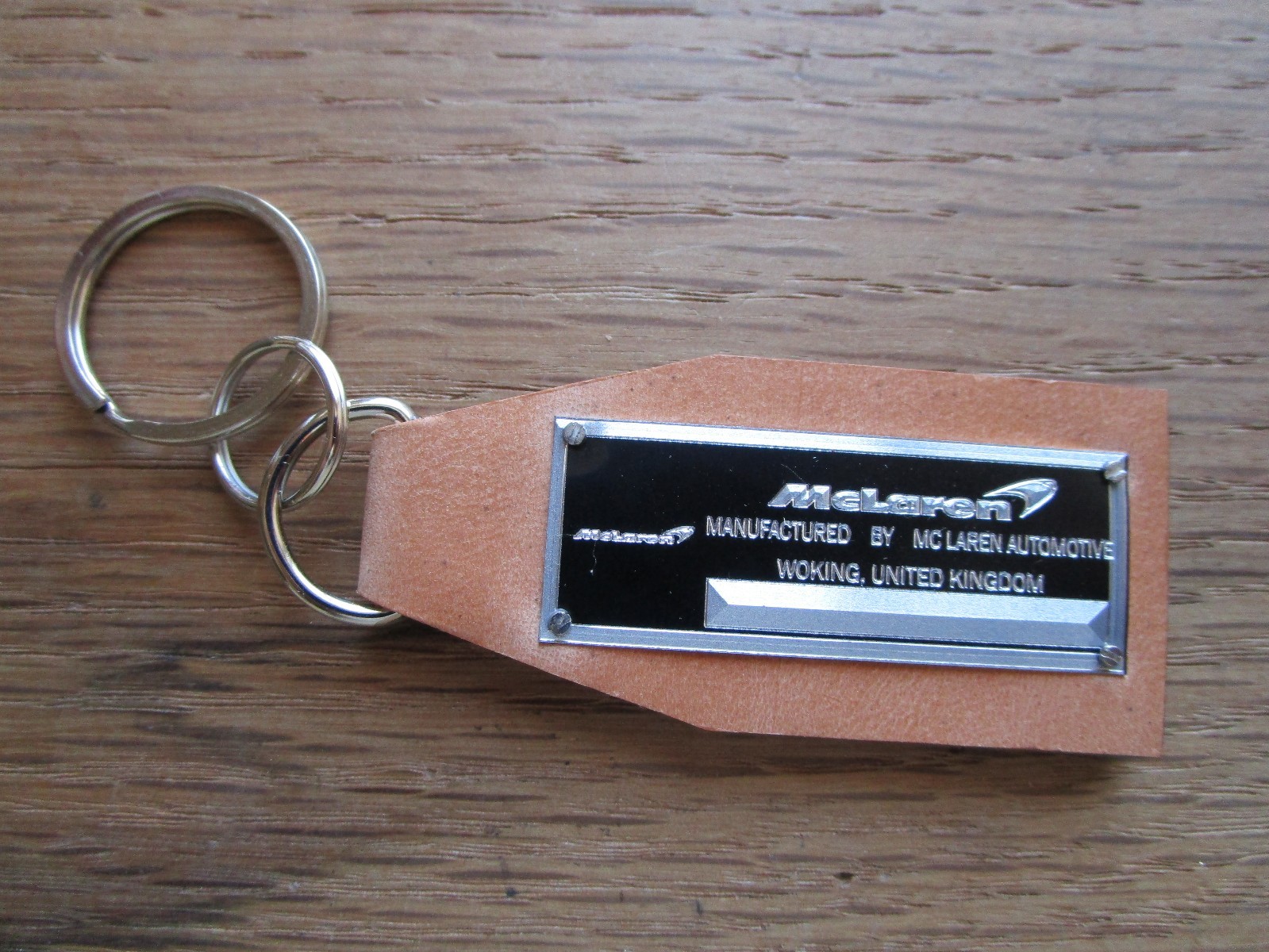 McLaren Data Plate Vintage Look Leather Keychain MP4 12C 675 LT 650 S 570 GT SLR