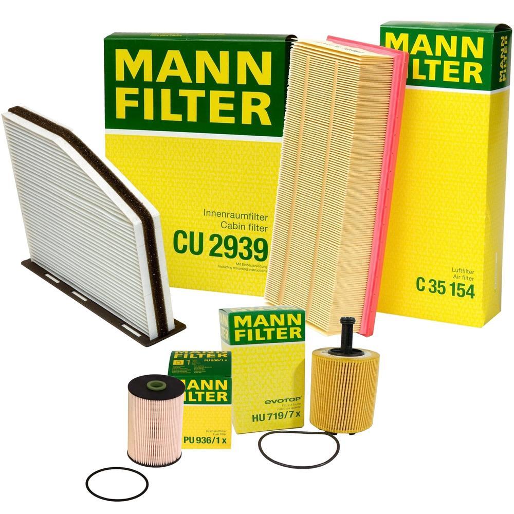 Mann Engine Oil Fuel & Air Filters Kit For VW Golf Tdi 2010-2014 Jetta 2010-2014