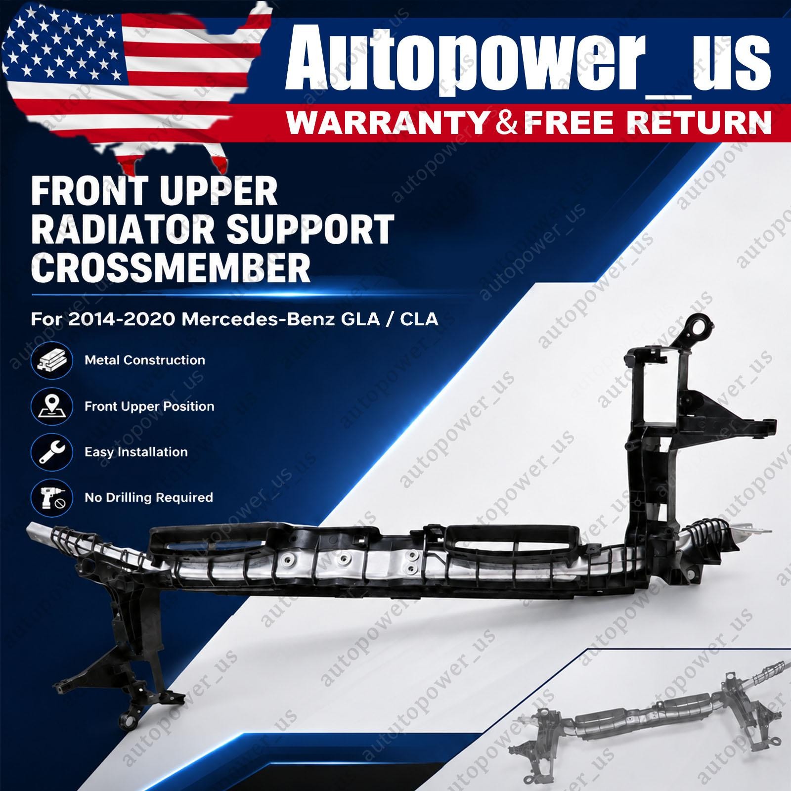 Front Upper Radiator Support Crossmember For 14-20 Mercedes GLA250 GLA45 CLA250