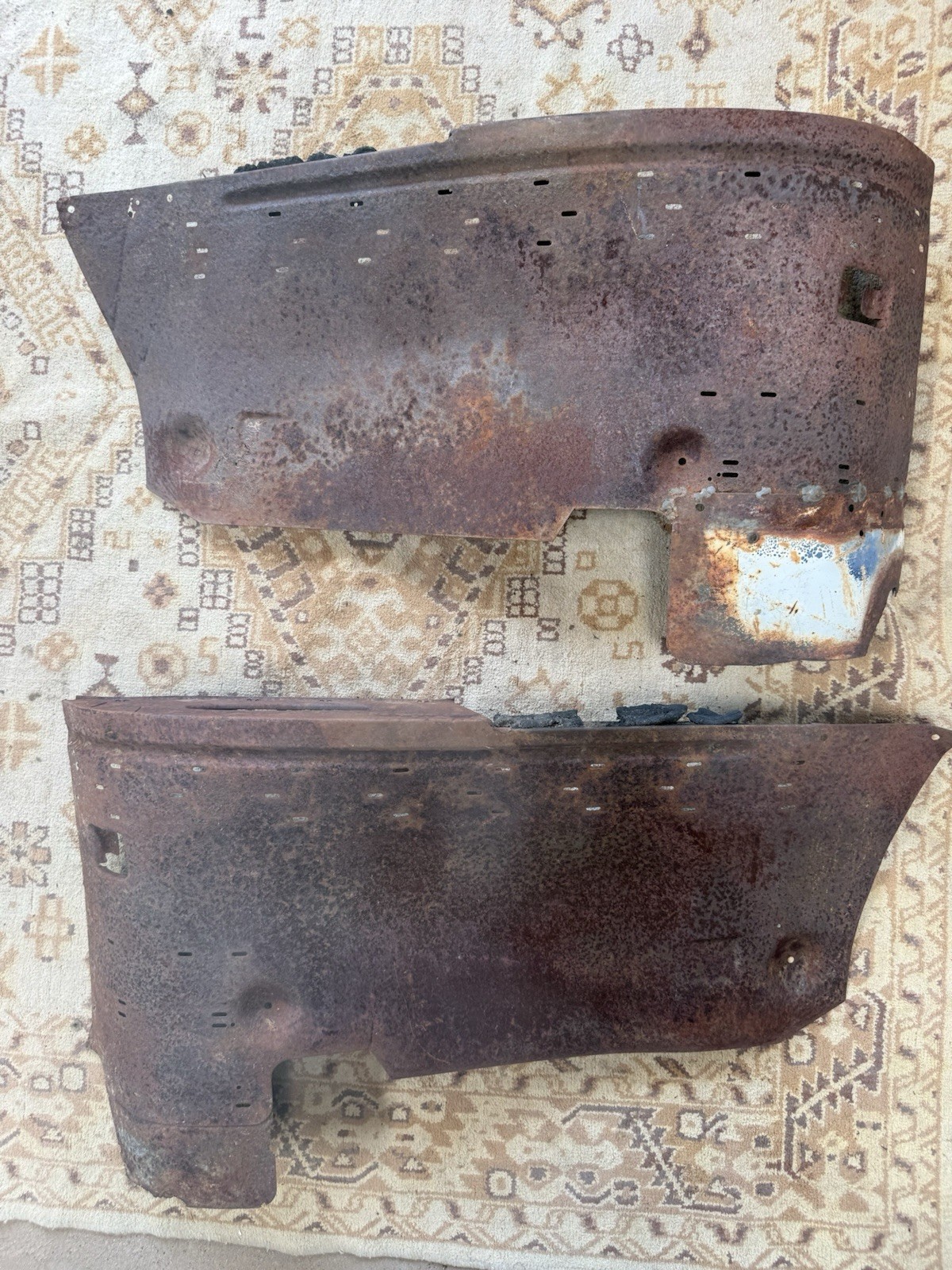 1957 Cadillac Coupe DeVille Series 62 Rear Interior Armrest Panel Metal Cores