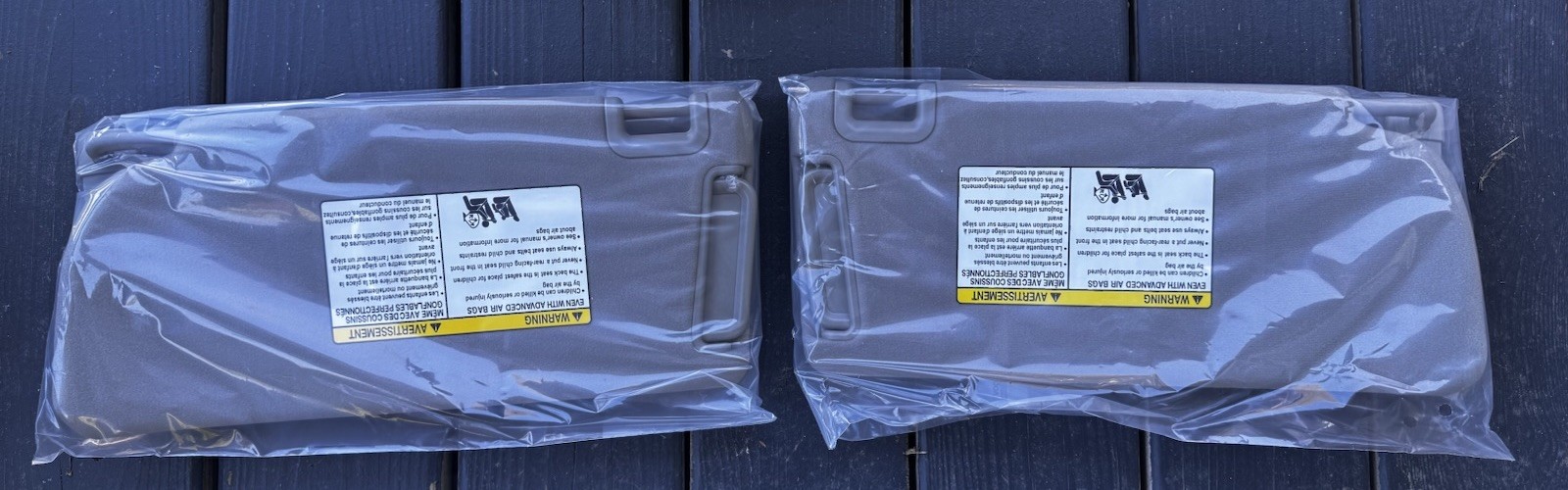 05-15 Nissan Xterra 05-21 Frontier Pair Gray W/ Light Sun Visor 96401- EA001 05-15 Nissan Xterra 05-21 Frontier Pair Gray W/ Light Sun Visor 96401- EA001