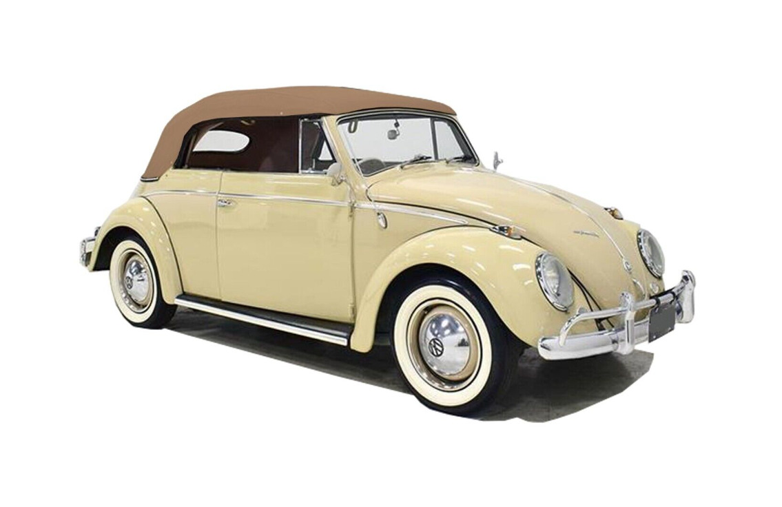 Fits VW Volkswagen Beetle 1973-1979 Convertible Soft Top TAN STAYFAST CANVAS