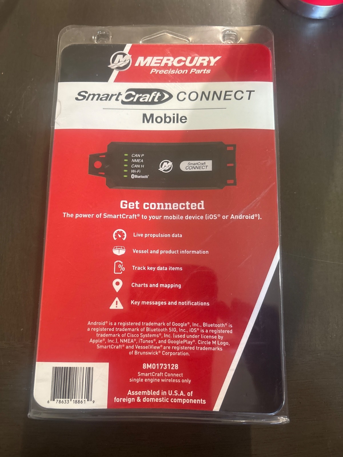 Mercury Marine 1-4 Engine SmartCraft Mobile Connect Module 8M0173128 Mercury Marine 1-4 Engine SmartCraft Mobile Connect Module 8M0173128