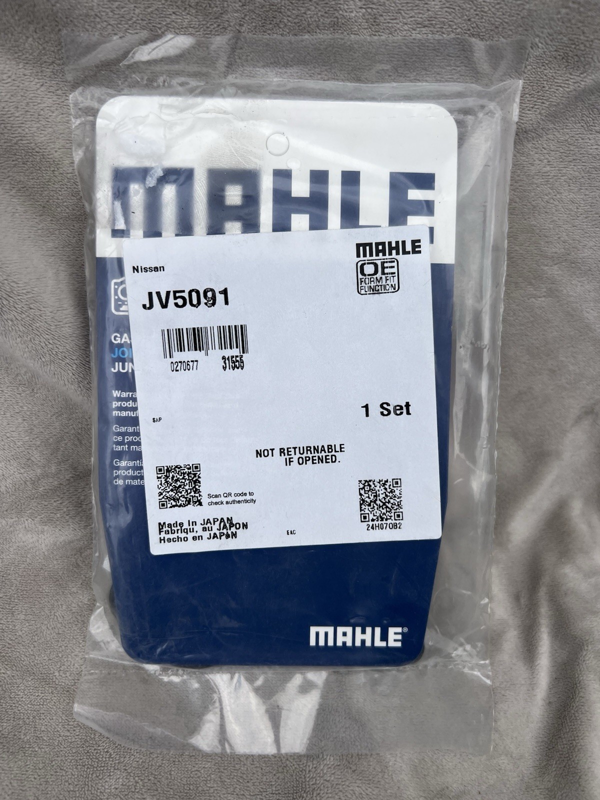 NEW MAHLE JV5091 Engine Timing Cover Gasket Set - Fits Nissan / Infiniti /Suzuki