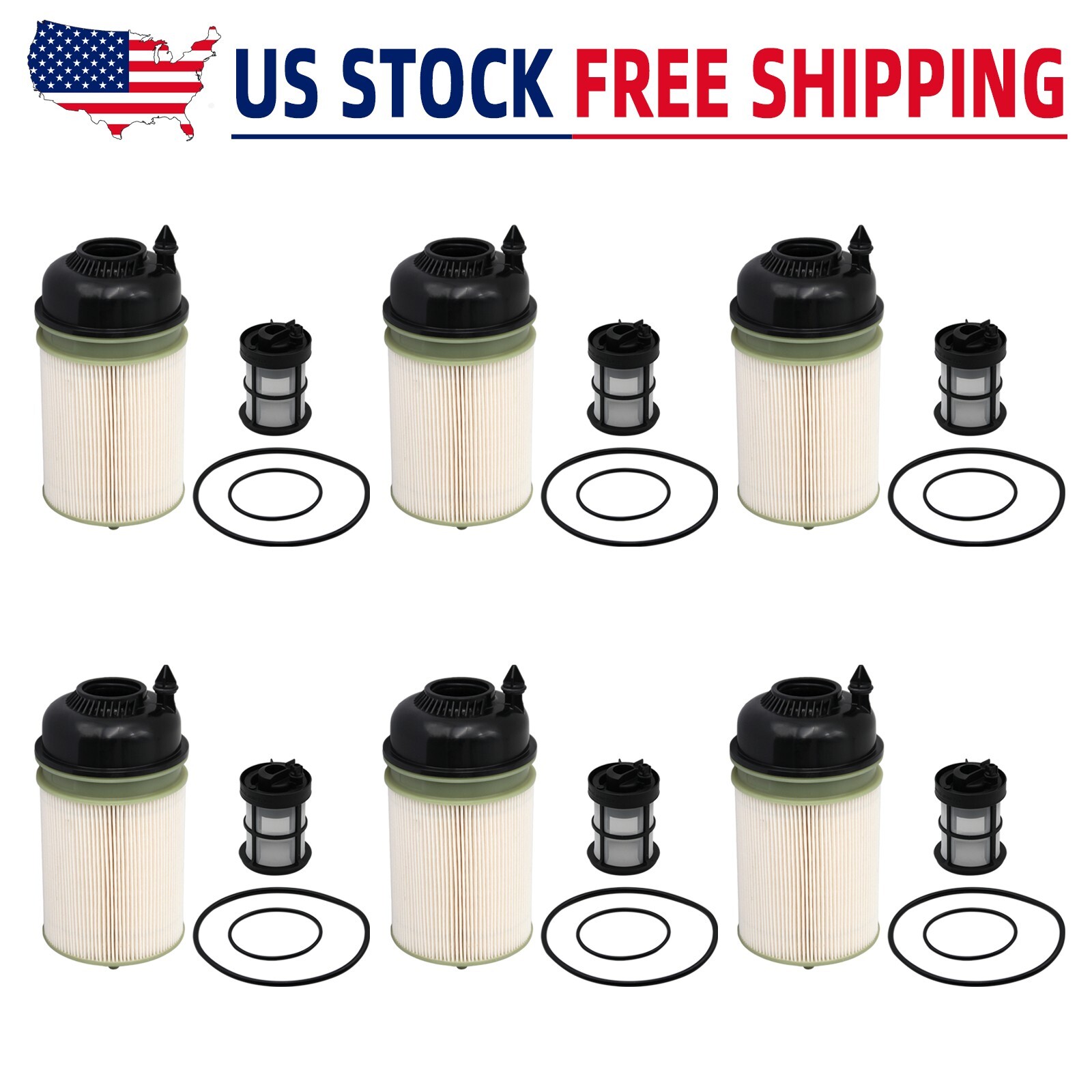 6X A4720921705 Fuel Filter for Freightliner Cascadia Detroit DD13 DD15 DD16