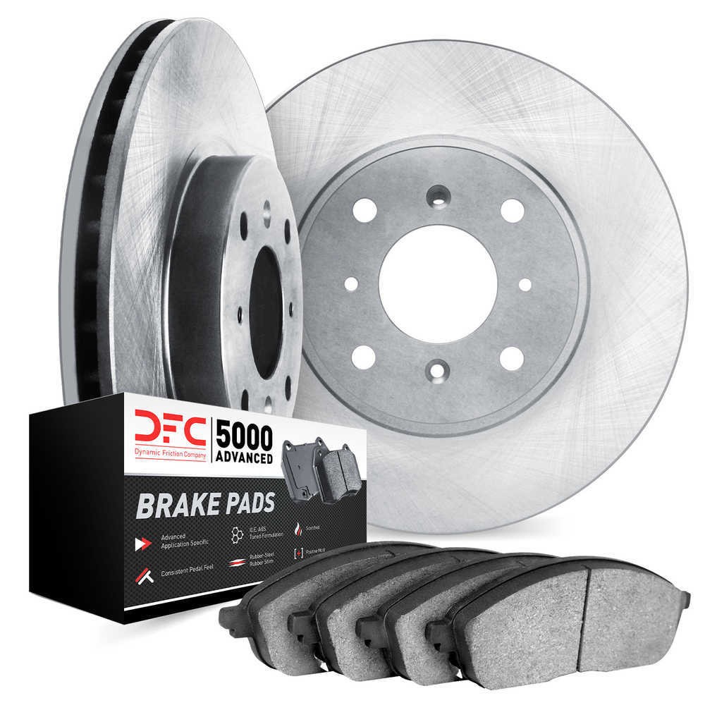 Disc Brake Kit-Rotors with 5000 Advanced Brake Pads DFC fits 2018 VW Saveiro