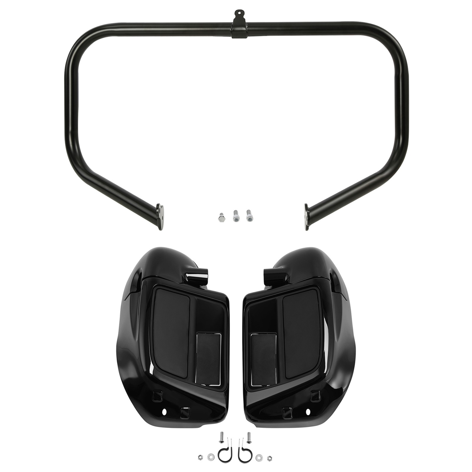 Black Lower Vented Fairings Engine Guard Bar Fit For Harley Road Glide 2014+