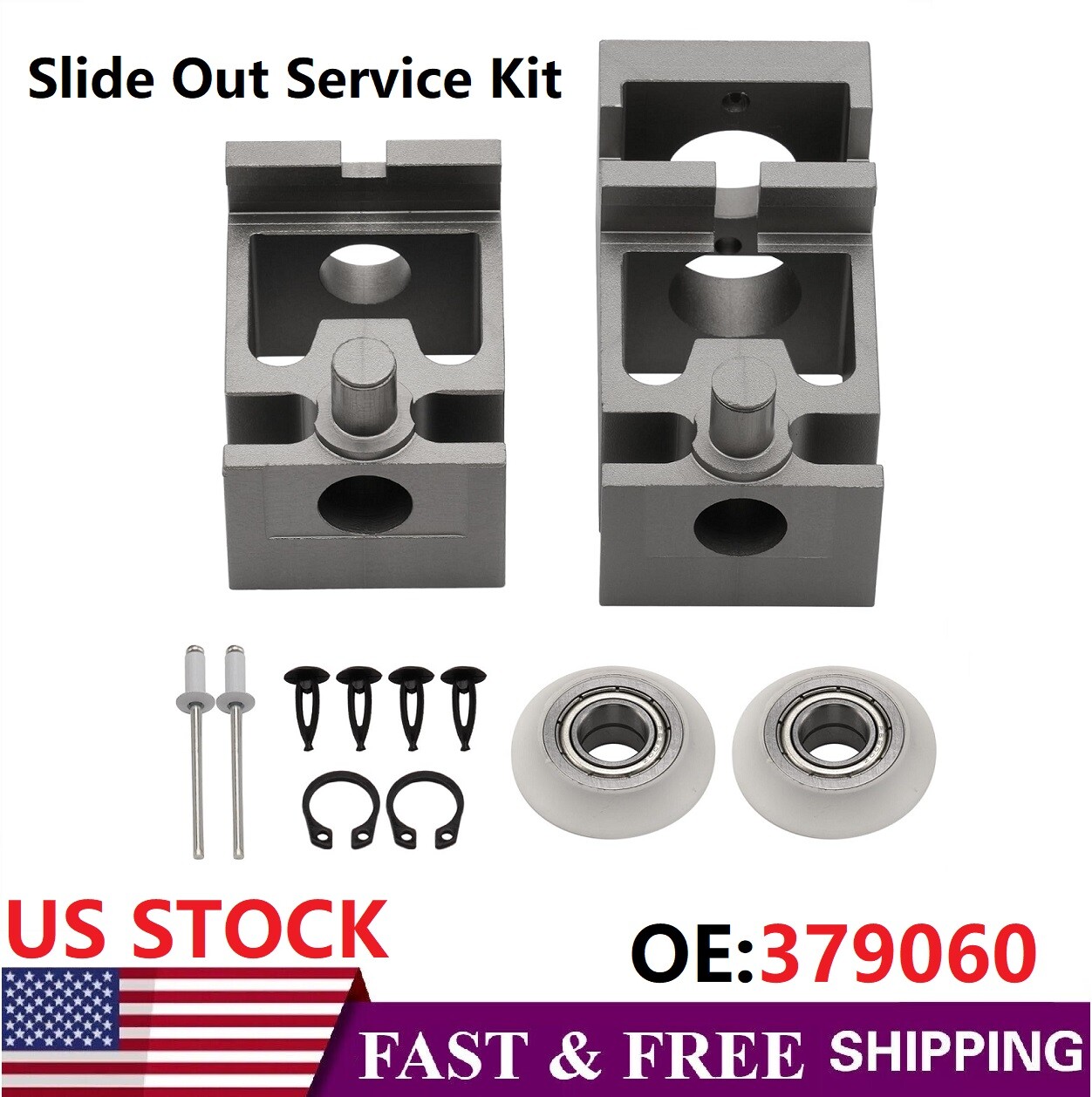 For Lippert Components 379060 Slide Out Service Kit Bearing Block Repair Kit New