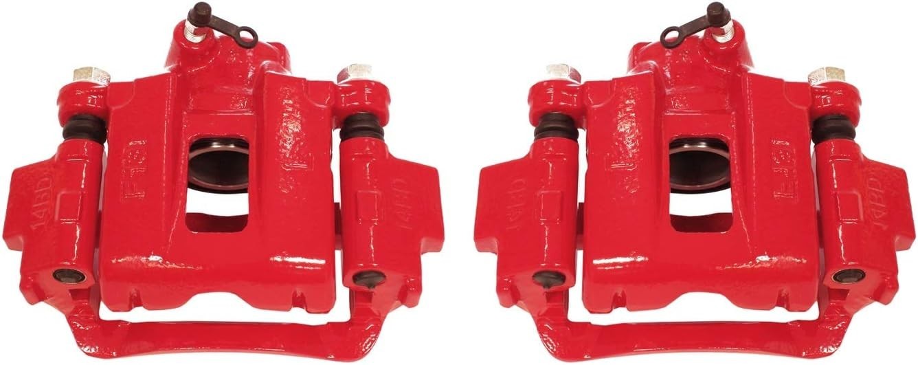 Power Stop Rear S2726 Pair of High-Temp Red Powder Coated Calipers For Toyota