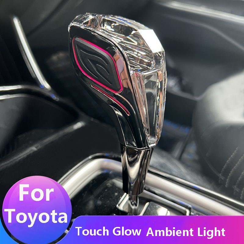 Car Crystal Gear Shift Knob Head with LED 7color Light for Toyota