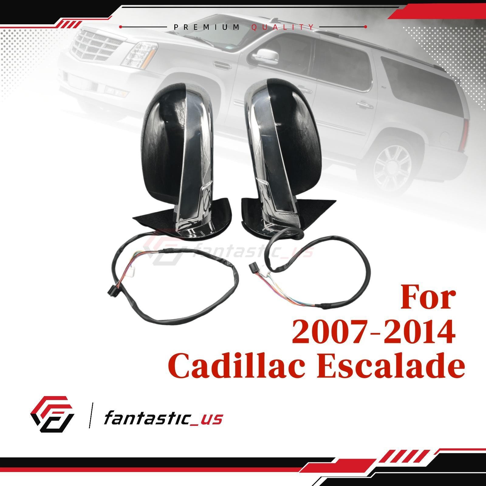LH-RH Power Heated Power Folding Turn Signal For 07-14 Cadillac Escalade 2PC USA