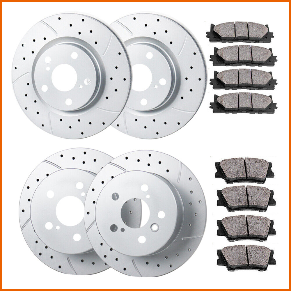 Fit 2007 2008 2009 2010 2011 Toyota Camry Front & Rear Brake Rotors Brake Pads